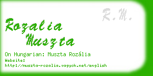 rozalia muszta business card
